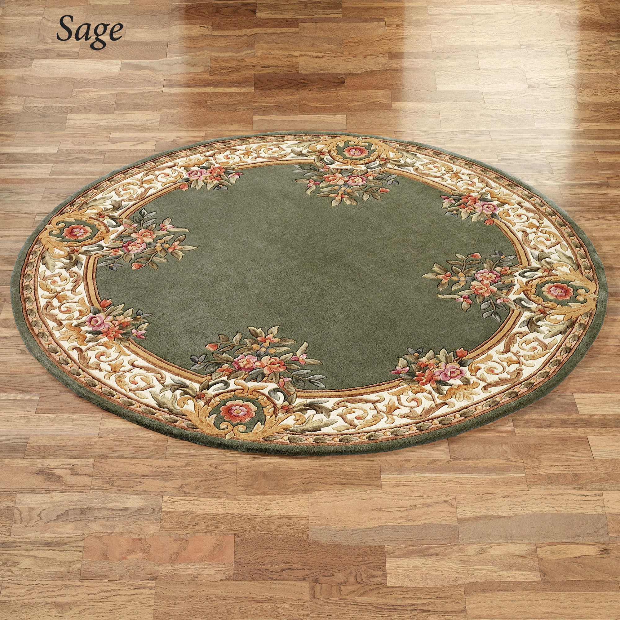 Harmony Border Round Area Rugs