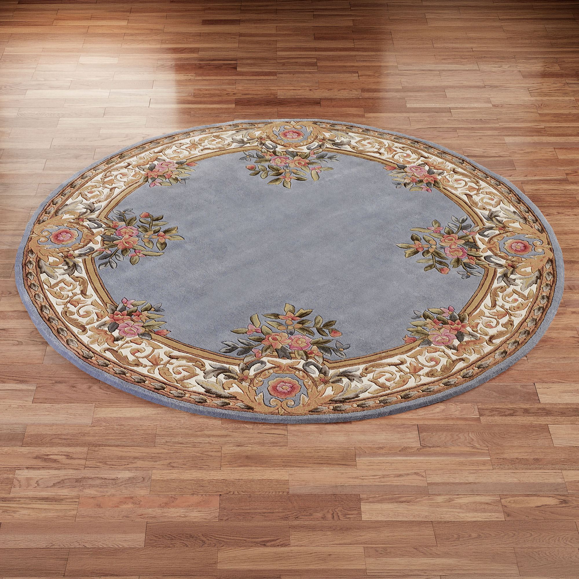 Harmony Border Round Area Rugs