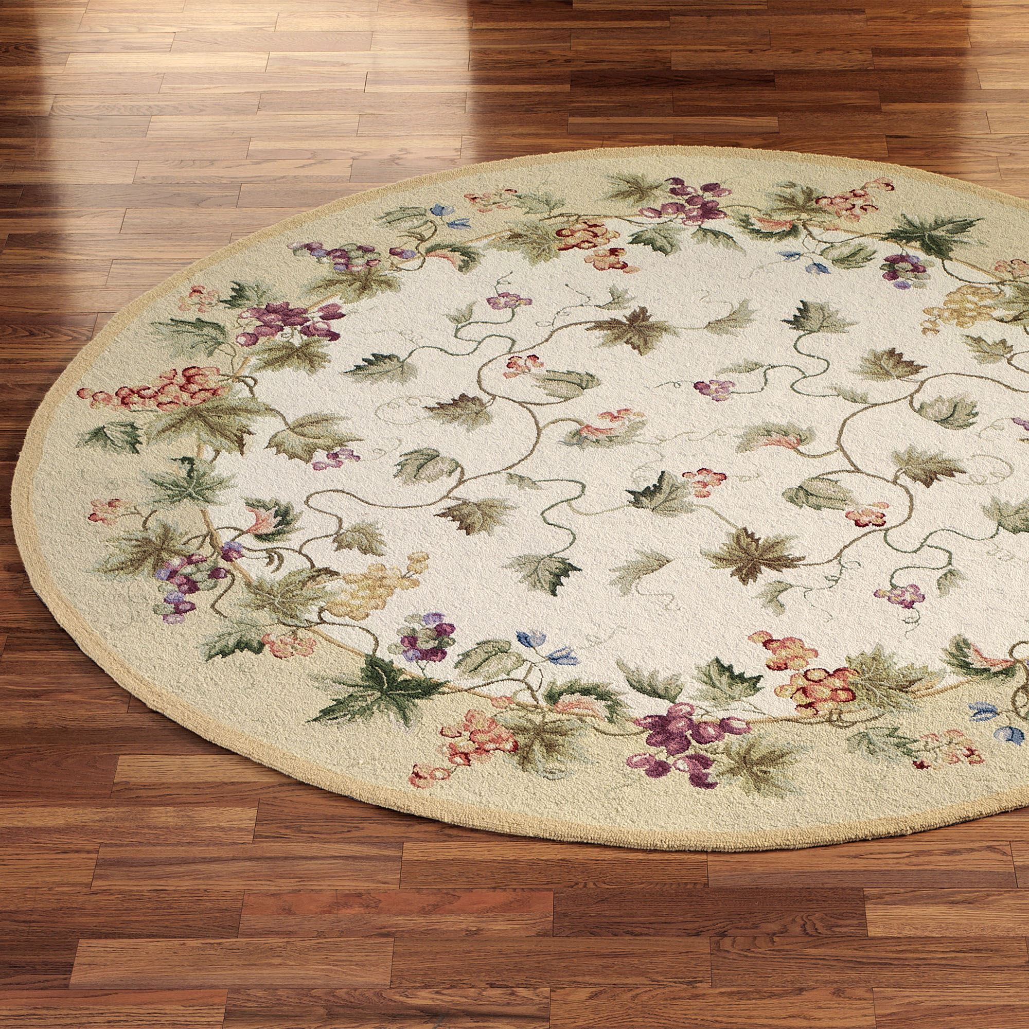 Grape Rugs Bunches Of Grapes Hang From Thick Vines In This Linear