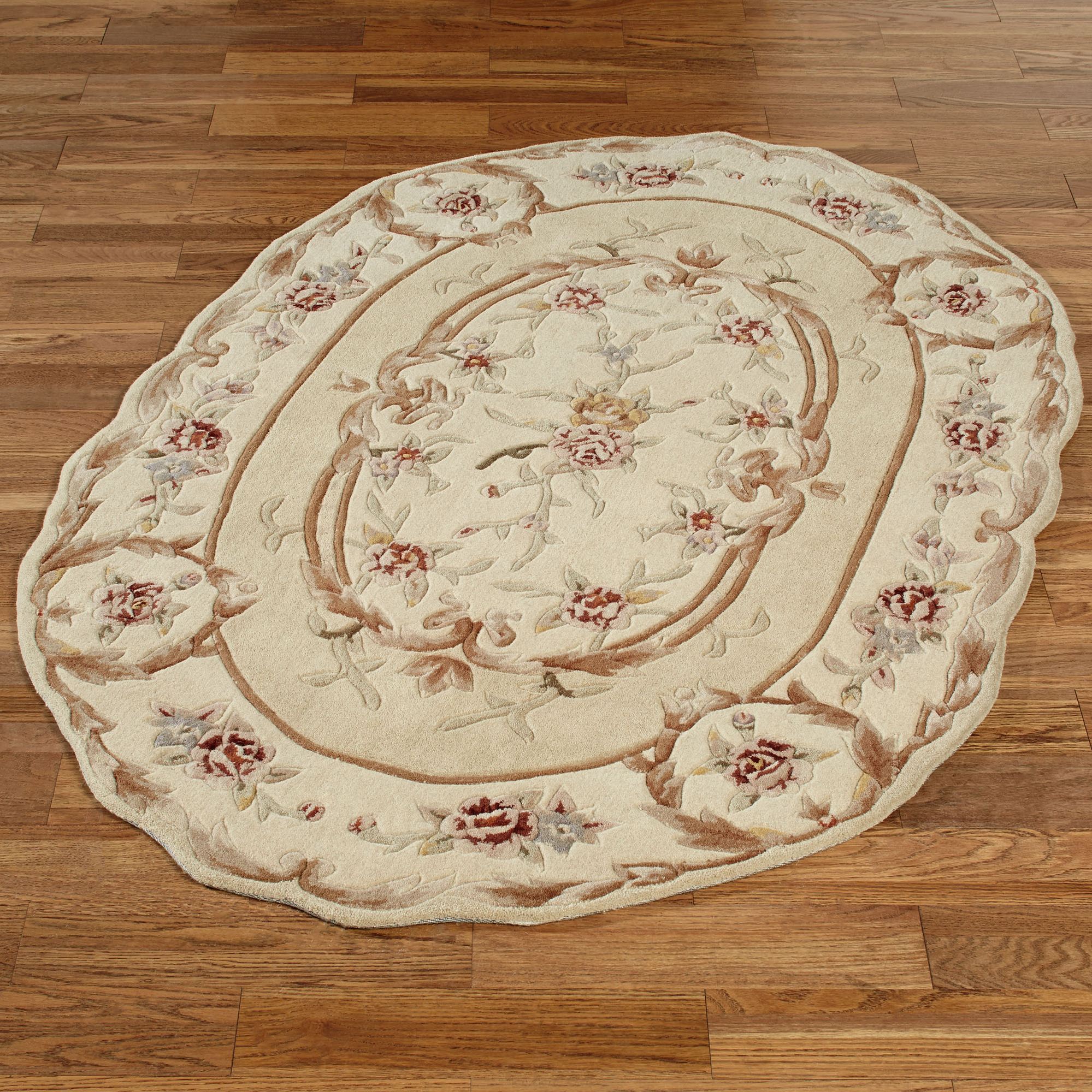 Rose In Oval Rugs