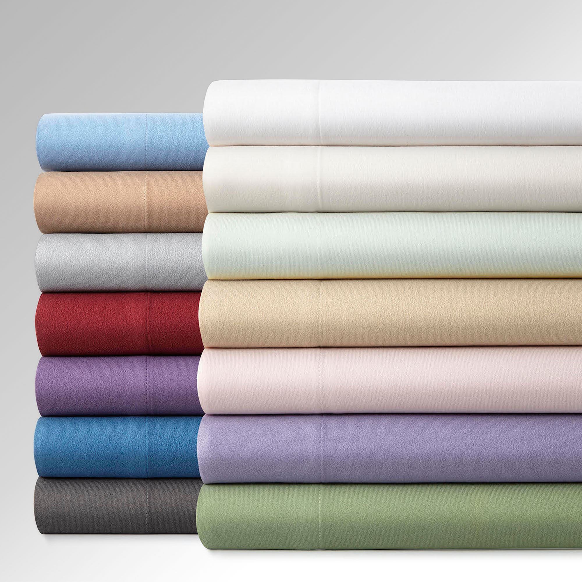 140 GSM Micro Flannel(R) Solid Color Sheet Set solid color flannel sheets