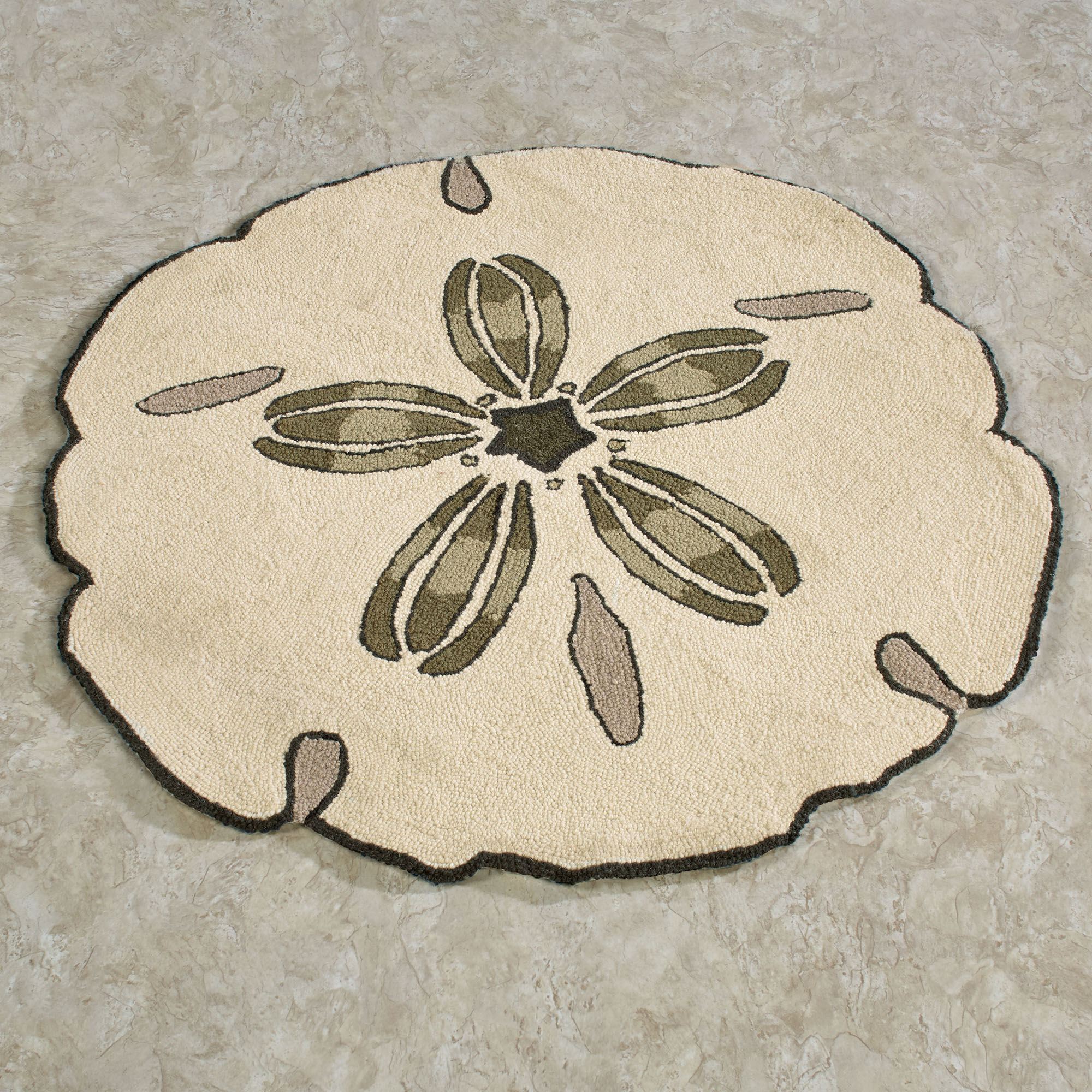 Sand Dollar Shaped Round Rug